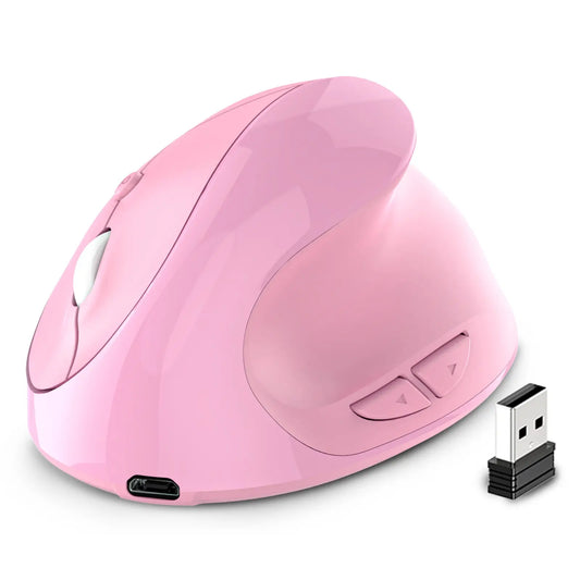 Souris ergonomique sans fil, à poignée verticale, rechargeable, silencieuse, de styliste, de dessin, de bureau, créative et ergonomique