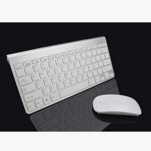 Ensemble clavier et souris sans fil 2,4 GHz, mini clavier et souris portables pour ordinateur portable, Mac, PC de bureau, Smart TV, PS4