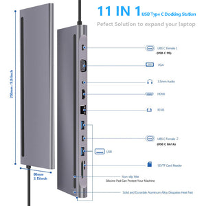 Station d'accueil, extension pour ordinateur portable Hub