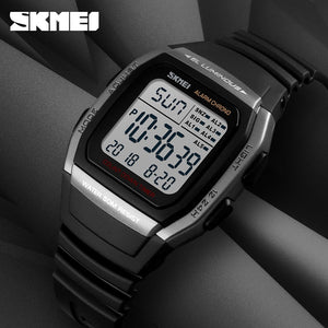 SKMEI Montres de sport pour hommes Montre-bracelet électronique numérique Chrono Montre-bracelet militaire étanche