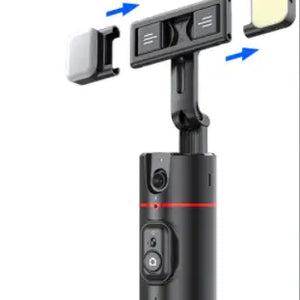 Support de téléphone suivi automatique du visage rotatif 360 degrés, trépied stabilisateur de cadrage pour vidéo de blog