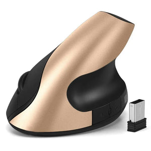 Souris sans fil ergonomique optoélectronique à chargement silencieux 2,4 G, verticale et portable pour ordinateurs Fixes et Portables