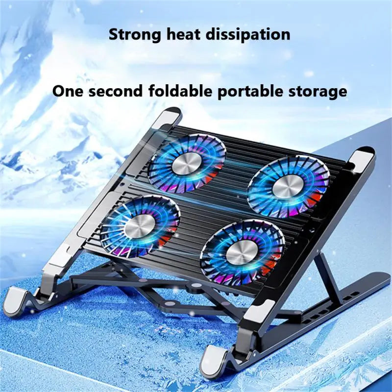 Support pliable pour pc portable, tablette ventilateurs