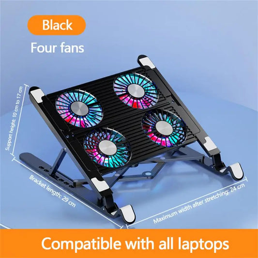 Support pliable pour pc portable, tablette ventilateurs