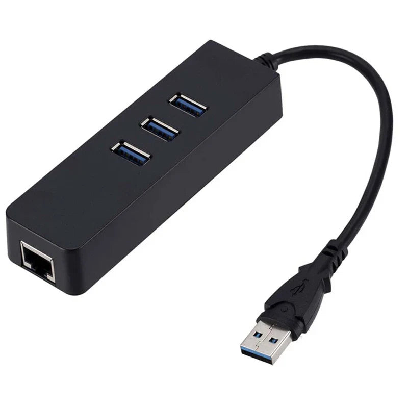 Adaptateur Ethernet 3 ports USB 3.0 Gigabit vers réseau LAN Rj45, pour ordinateur de bureau et ordinateur portable Mac