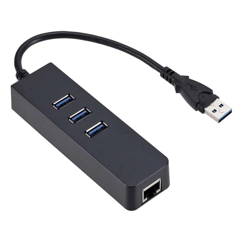 Adaptateur Ethernet 3 ports USB 3.0 Gigabit vers réseau LAN Rj45, pour ordinateur de bureau et ordinateur portable Mac