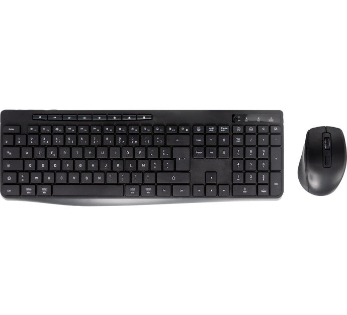 DACOMEX Pack clavier / souris KM550-W-G rechargeable, recyclé