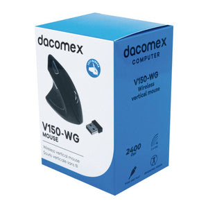 Dacomex-Souris Verticale gaucher V150-WG sans fil noire