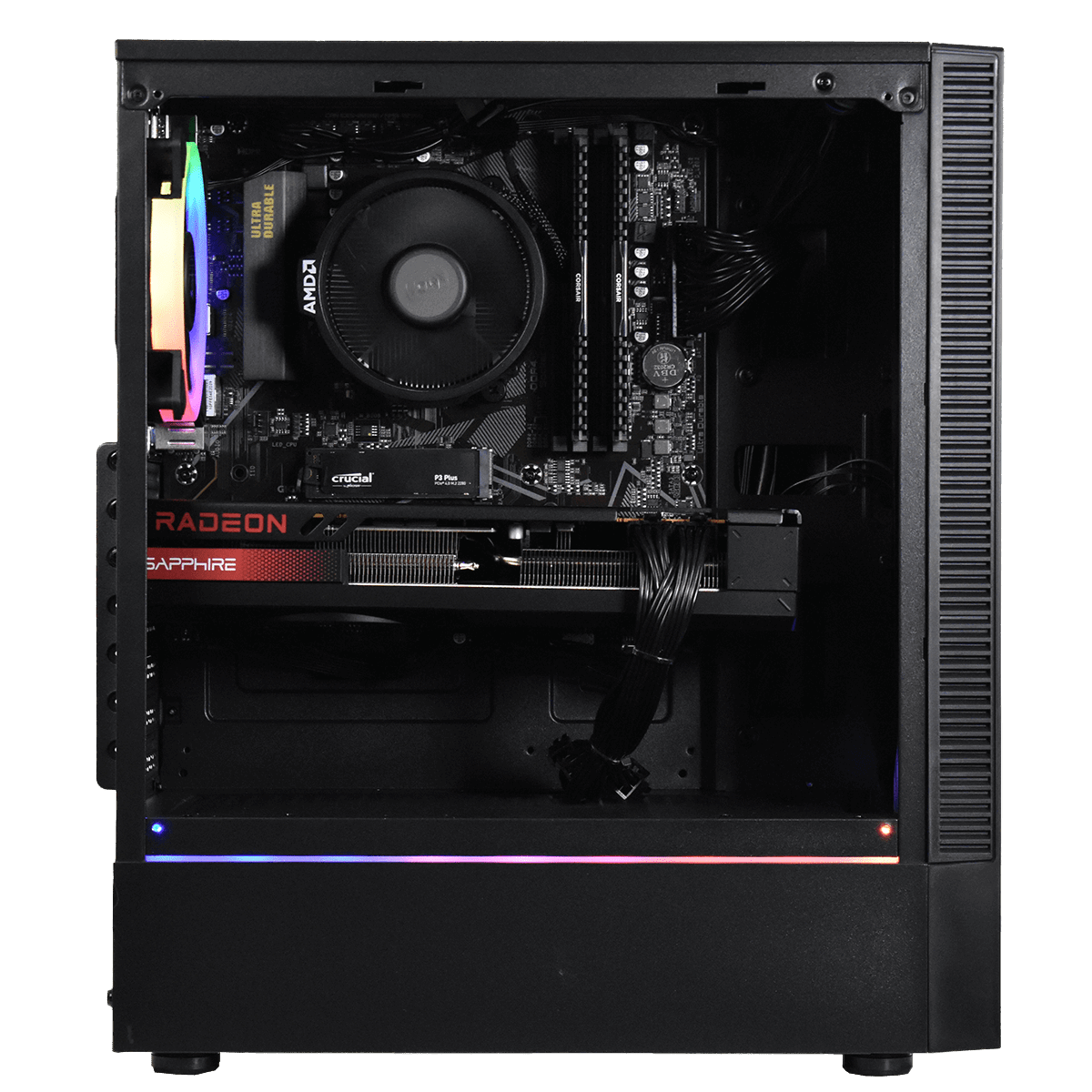 Grosbill Pro BOMBER - R5-5600X/7800XT/32Go/1To processeur Ryzen 5, carte mère Gigabyte, carte graphique Sapphire pulse radeon RX 7800 XT Gaming 16 GB