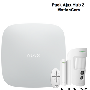 Système d'alarme - Pack Ajax Hub 2 MotionCam noir ou blanc