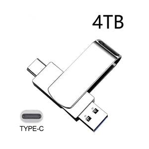 Clé USB 3.0 Xiaomi 16 To Clé USB haute vitesse 2 To 512 Go Clé USB Type C étanche en métal pour périphériques de stockage d'ordinateur