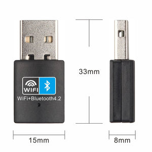 Adaptateur USB WiFi 6 Bluetooth 900, 5.4 Mbps, dongle 2 en 1 réseau 2.4G 5G, récepteur Wlan sans fil, driver gratuit