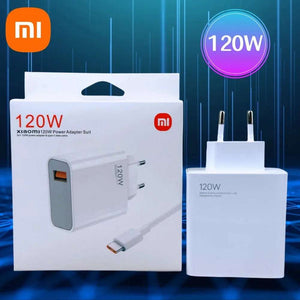 Chargeur Xiaomi 120W Turbo Fast Charge Câble Adaptateur Hyper Charge Eu/Us pour Téléphone Redmi Note 11 12 13 Pro Plus Mi 14 13 13T Poco