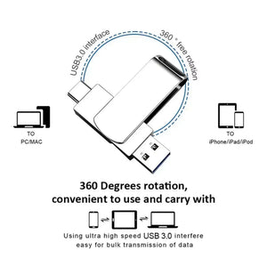 Clé USB 3.0 Xiaomi 16 To Clé USB haute vitesse 2 To 512 Go Clé USB Type C étanche en métal pour périphériques de stockage d'ordinateur