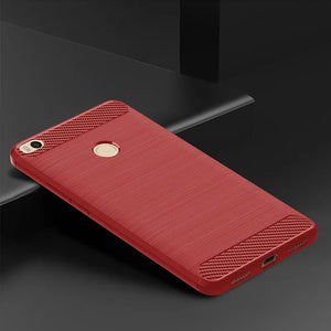 Coque en carbone souple de luxe pour Xiaomi Max 2 Mi Max 2, étui en silicone antichoc pour Xiaomi Mi Max2, coque arrière de téléphone souple