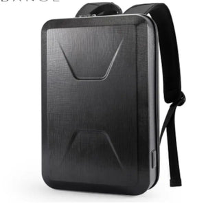 Sac à dos pour PC gamer unisexe avec structure rigide étanche solide pour le voyage avec serrure à code marque Bange en couleurs noires gris et or