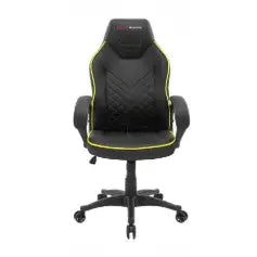 Fauteuil Mars Gaming MGCX One (Noir/Jaune) inclinable et réglable en hauteur en bois plastique et simili-cuir Tissur Respirant Pied 5 branches à roulettes