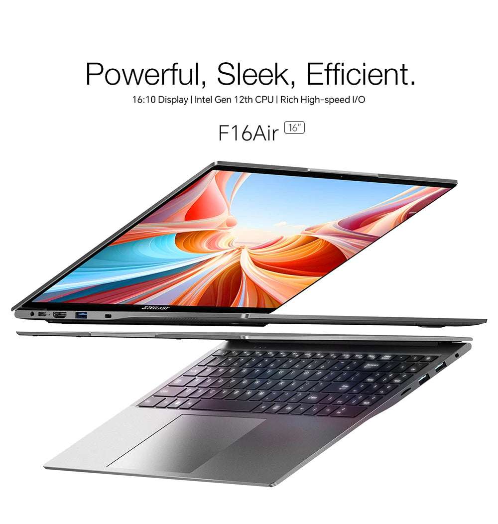 Teclast F16Air 16 inch 180° Flip Laptop 16GB RAM 512GB SSD Intel N95 CPU Windows 11 F16 Air Notebook mini-HDMI Backlit Keyboard