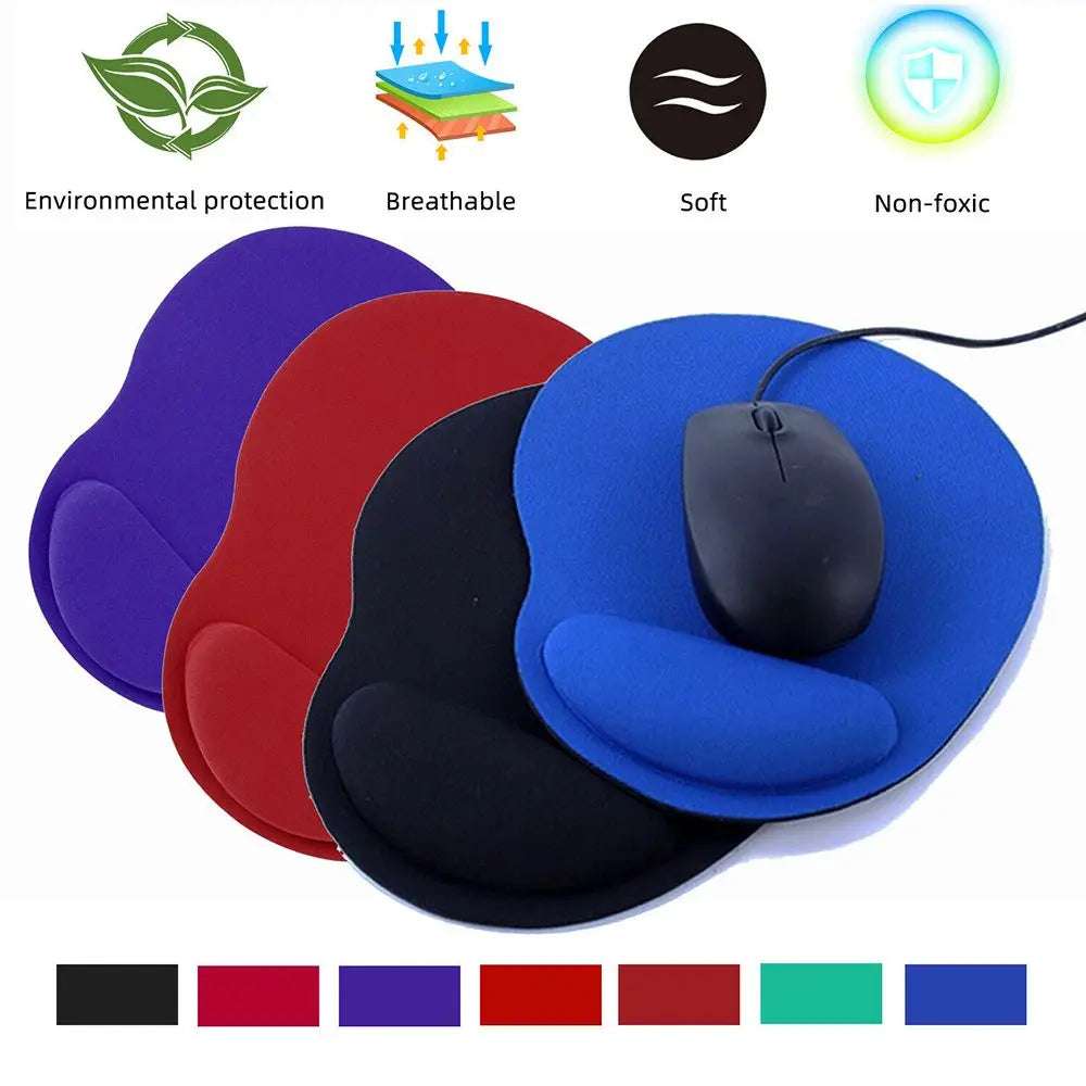 Support de poignet ergonomique, tapis de souris confortable, antidérapant, polymère, PC, ordinateur portable, joueur, doux, solide, document