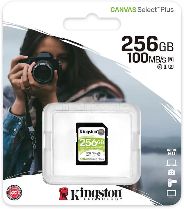 Carte mémoire SD Kingston Canvas Select Plus - 256Go