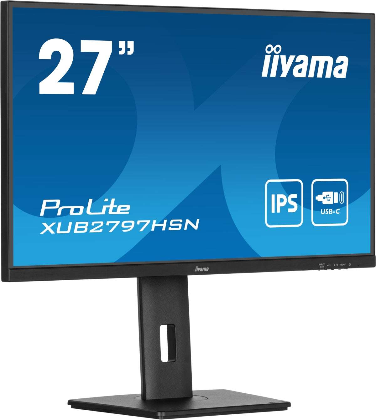 Ecran Iiyama usb-c 27 pouces PROLITE XUB2797HSN-B1 - 27" FHD 100Hz avec USB-C dock et RJ45 Led full hd, position écran horizontale et verticale