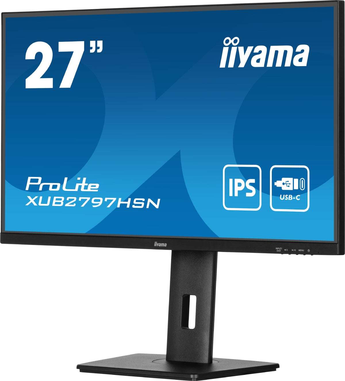 Ecran Iiyama usb-c 27 pouces PROLITE XUB2797HSN-B1 - 27" FHD 100Hz avec USB-C dock et RJ45 Led full hd, position écran horizontale et verticale