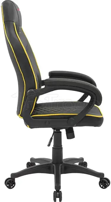 Fauteuil Mars Gaming MGCX One (Noir/Jaune) inclinable et réglable en hauteur en bois plastique et simili-cuir Tissur Respirant Pied 5 branches à roulettes