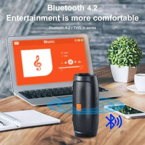 Haut-parleur Bluetooth USB TF caisson de basses, portable, sans fil, stéréo, lecture audio FM, diffusion vocale