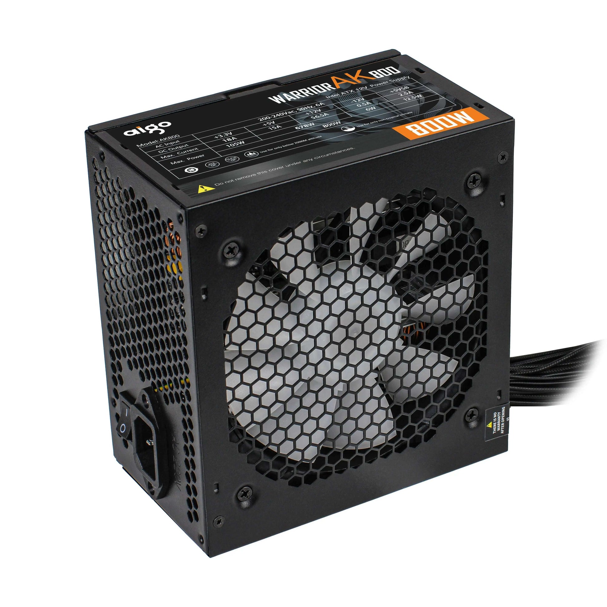 Aigo AK PC PSU Alimentation 500W 600W 700W 800W 1000W Gaming 120mm RGB Fan 220V ATX