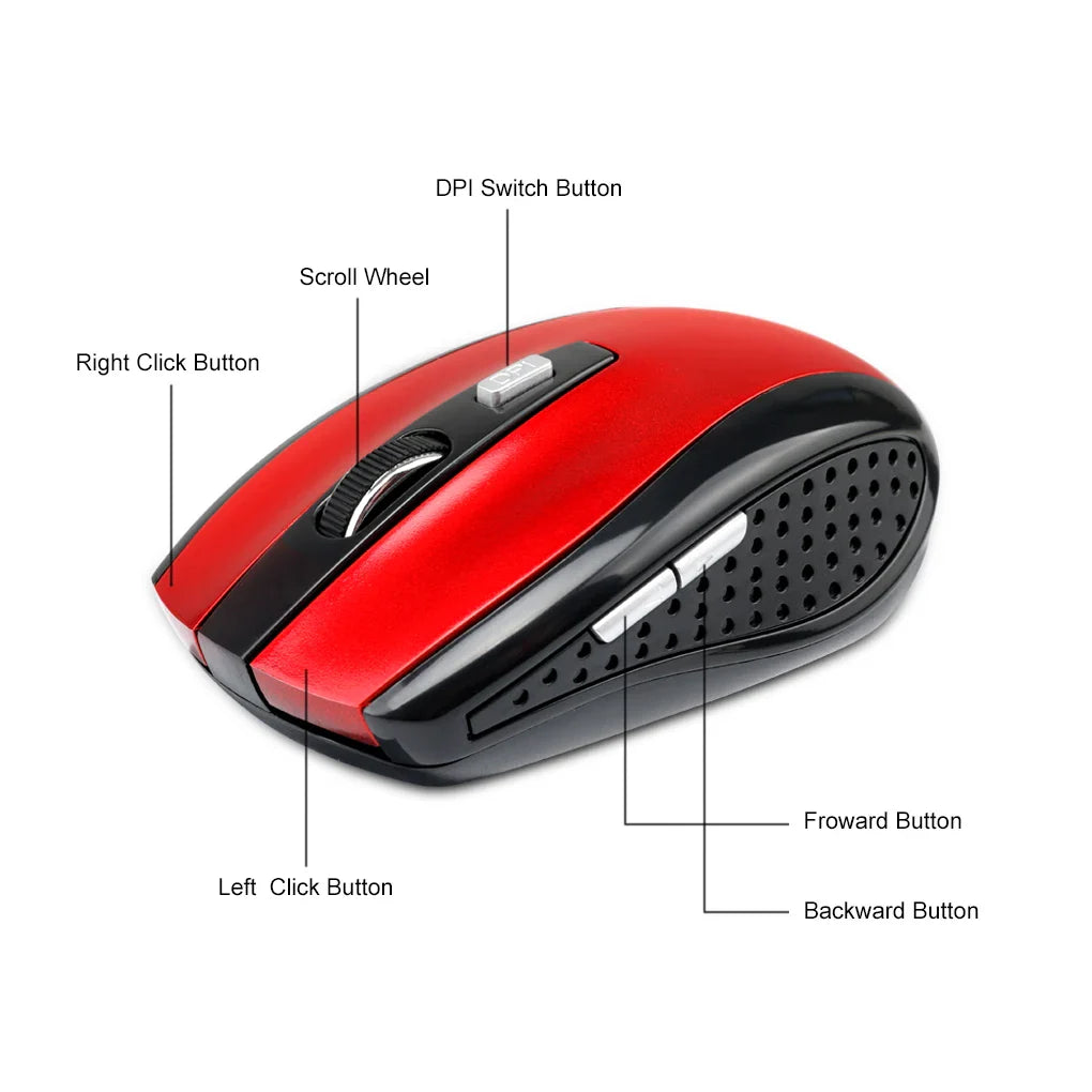 Souris sans fil ergonomique Bluetooth 2.4G, 800/1200/1600 ug I, 6 boutons muets, pour Mac Apple, ordinateur, PC, 6 boutons