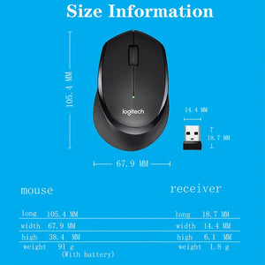 Souris sans fil Logitech M330 Souris silencieuse 1000 DPI Souris optique 2,4 GHz avec récepteur USB Souris utilisant PC