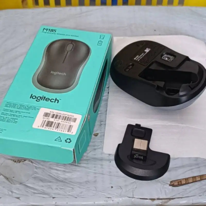 Logitech Souris sans fil M185, avec récepteur USB, 3 boutons, silencieuse, optique, pour PC/ordinateur portable