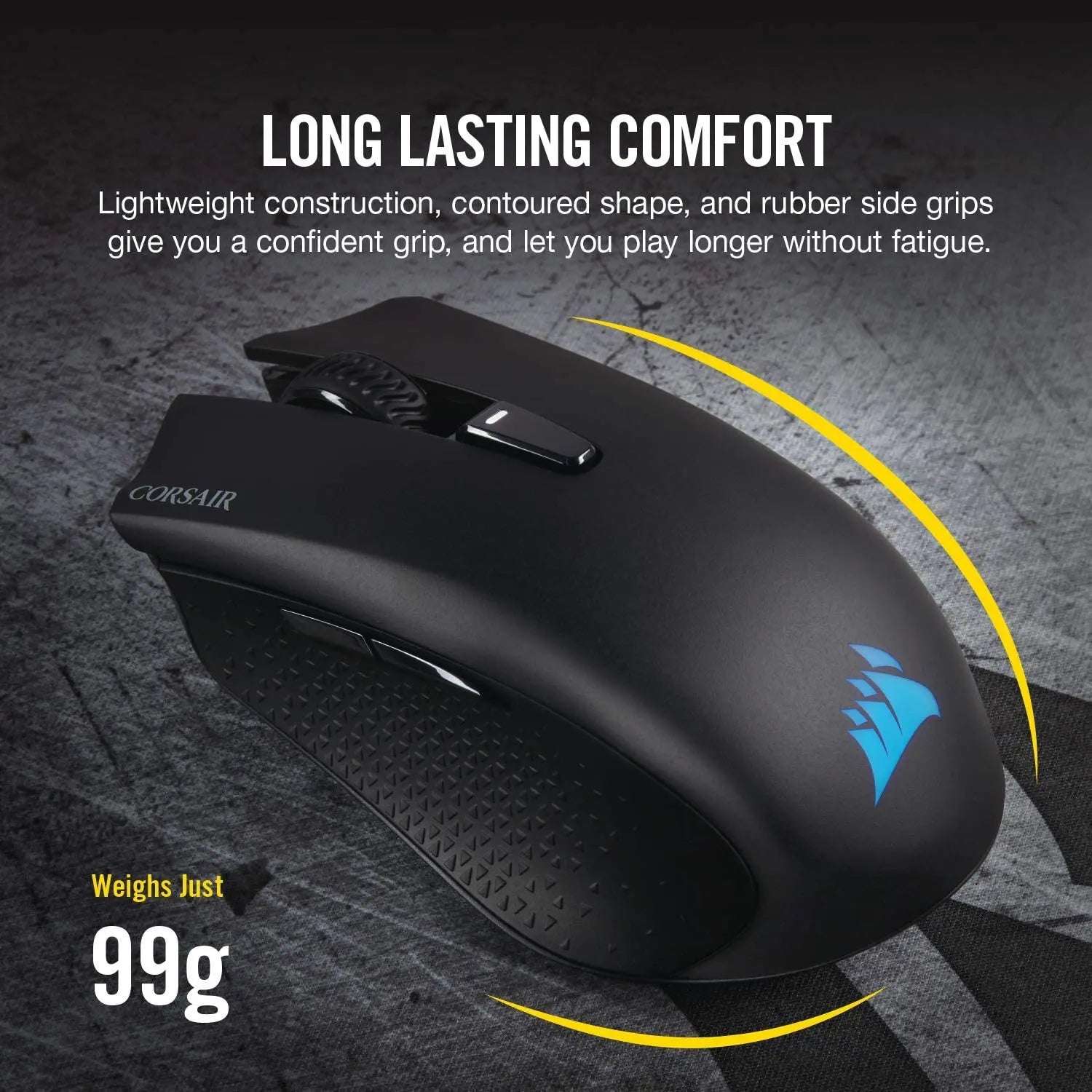 CORSAIR HARPOON-Souris de jeu RGB sans fil, 10,000 ug I, 6 boutons programmables, légère, Bluetooth, USB, noire