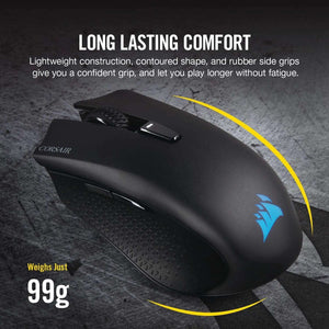 CORSAIR HARPOON-Souris de jeu RGB sans fil, 10,000 ug I, 6 boutons programmables, légère, Bluetooth, USB, noire