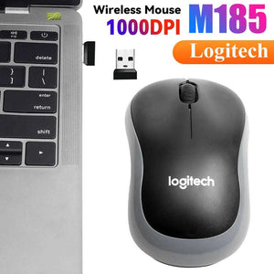 Logitech Souris sans fil M185, avec récepteur USB, 3 boutons, silencieuse, optique, pour PC/ordinateur portable