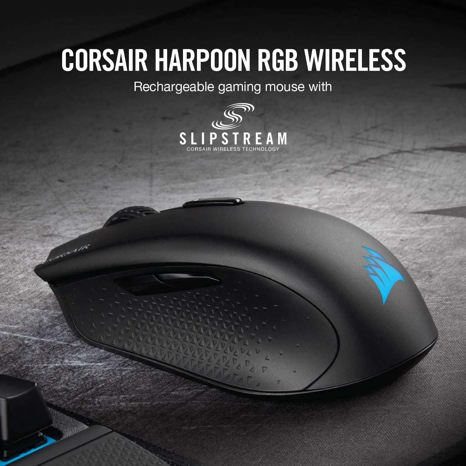 CORSAIR HARPOON-Souris de jeu RGB sans fil, 10,000 ug I, 6 boutons programmables, légère, Bluetooth, USB, noire