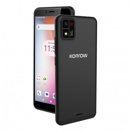 Konrow Touch 55 Plus Double SIM - 4G - Écran 5.5' pouces - 32 Go, 3 Go RAM Noir